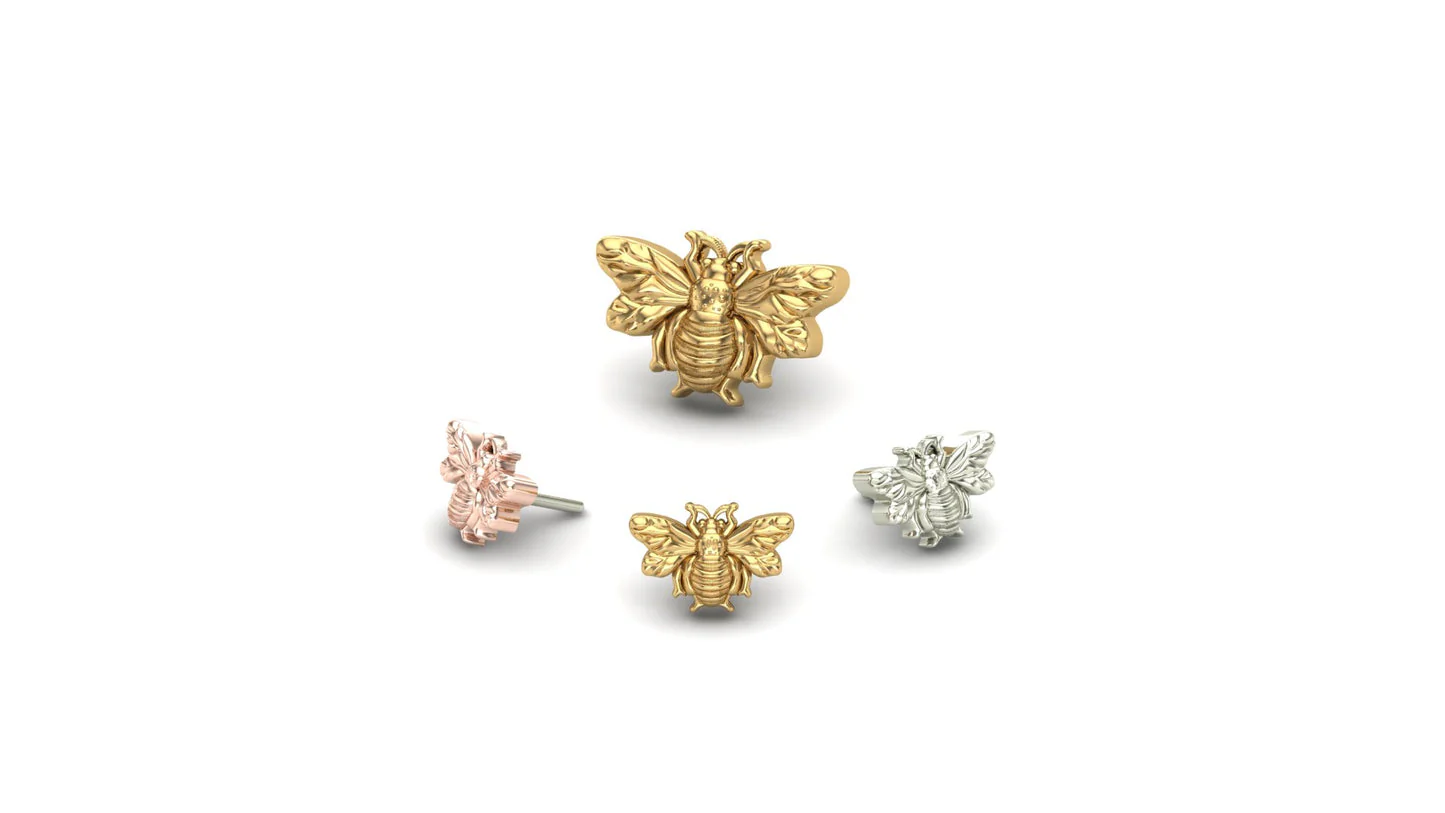 Gold Threadless Ends